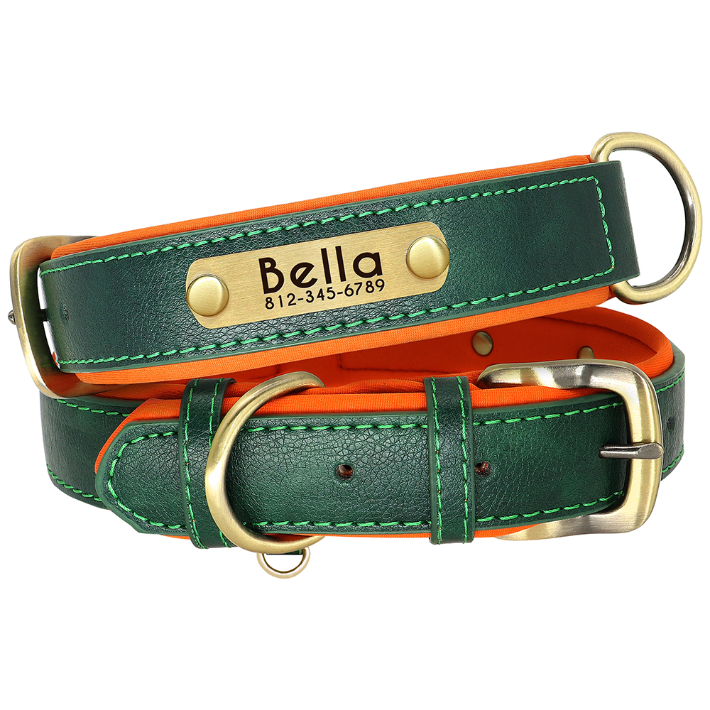 Custom-Leather-Dog-Collar-Soft-Padded-Dog-Collars-Personalized-Pet-ID-Necklace-Free-Engraved-Name-Paw-2